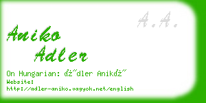 aniko adler business card